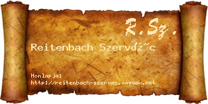Reitenbach Szervác névjegykártya